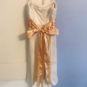 White and gold formal dress